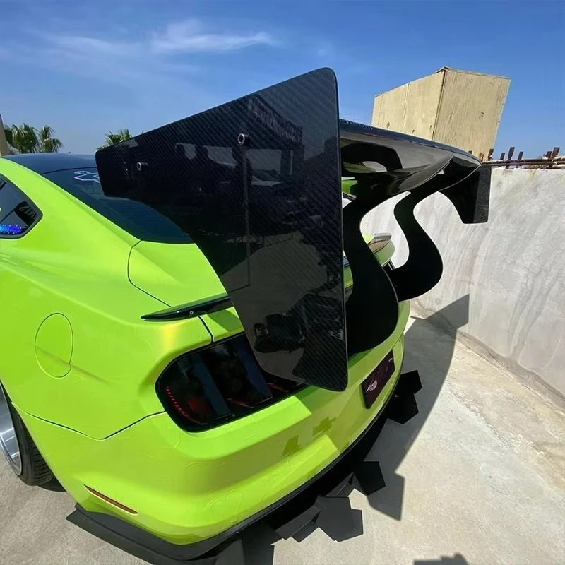 Adjustable Carbon Fiber Rear Spoiler Trunk Wing Robot Style High Stand for Mustang 2015-2023